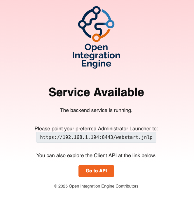 OIE Server Welcome Page OIE Server Welcome Page